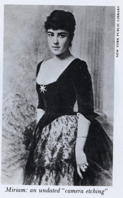 1. Miriam as Young Woman of the Town