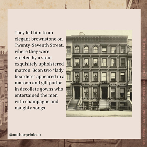 5. They led EG to an elegant brownstone